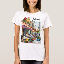 Charming Paris Cafe Scenia T-Shirt