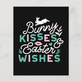 Charming Påsk Typography Bunny Påsk Flygblad