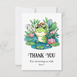 Charming Pastel Frog Baby Shower Tack Kort