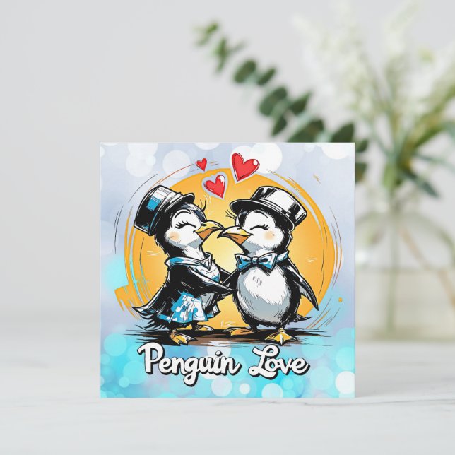 Charming Penguin Couple (Stående Fram)