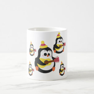 Charming Penguin-mugg   Söt design med ukulele-spe Kaffemugg