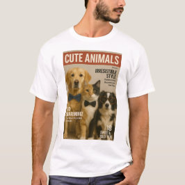 Charming Pet Trio - Snyggt Animals with Personali T Shirt