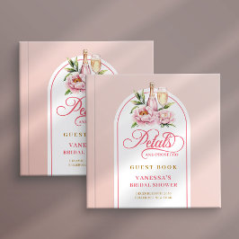 Charming petals and prosecco bridal shower gästböcker