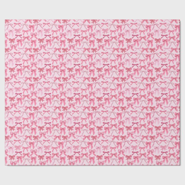 charming pink bow pattern presentpapper (Seam)
