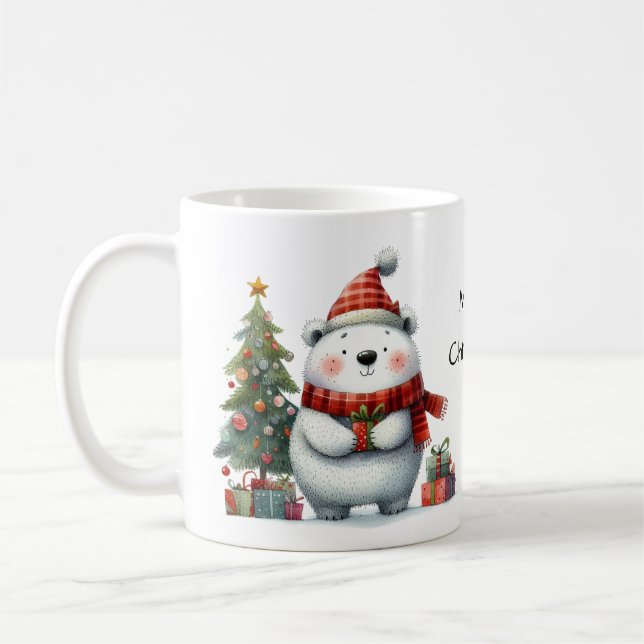 Charming Polar Bear God jul Kaffemugg (Vänster)