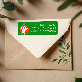 Charming PolarBear-jul Ornament Julafton Helgdag Returadress Etikett