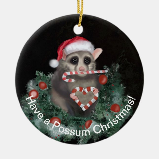 Charming Possum jul Julgransprydnad Keramik (Framsidan)