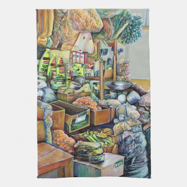 Charming Promises of bra Tekka Centre, Singapore Kökshandduk (Vertikal)