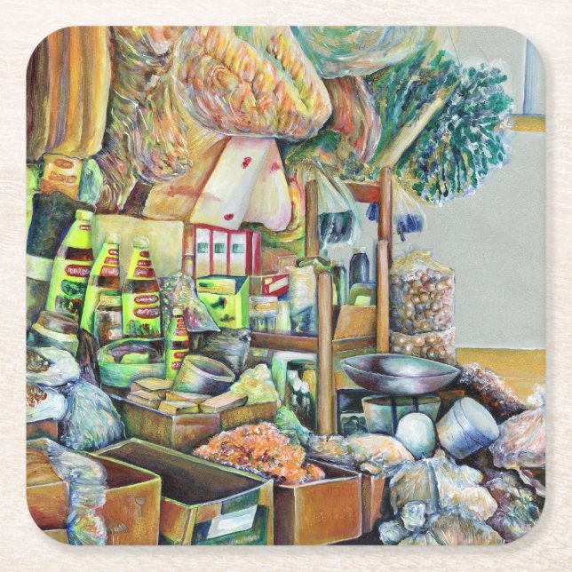 Charming Promises of bra Tekka Centre, Singapore Underlägg Papper Kvadrat (Framsidan)