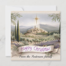 Charming Provence Village Juli Vattenfärg