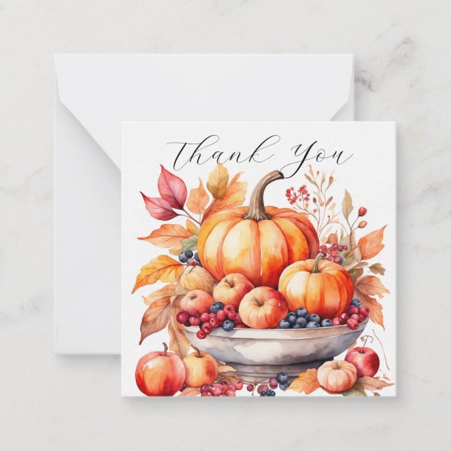 Charming Pumpkin Tack Anteckningskort (Framsida)