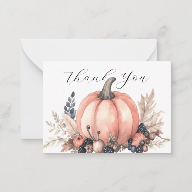 Charming Pumpkin Tack Anteckningskort (Framsida)