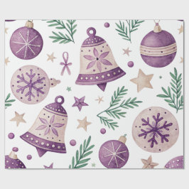 Charming Purple Holiday Wrapping Paper – 45 ft Rol Presentpapper