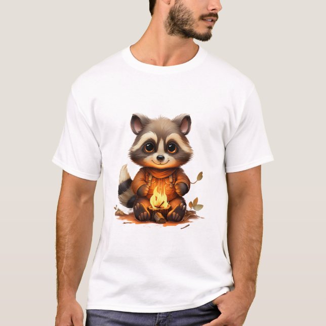 Charming raccoon t shirt (Framsida)