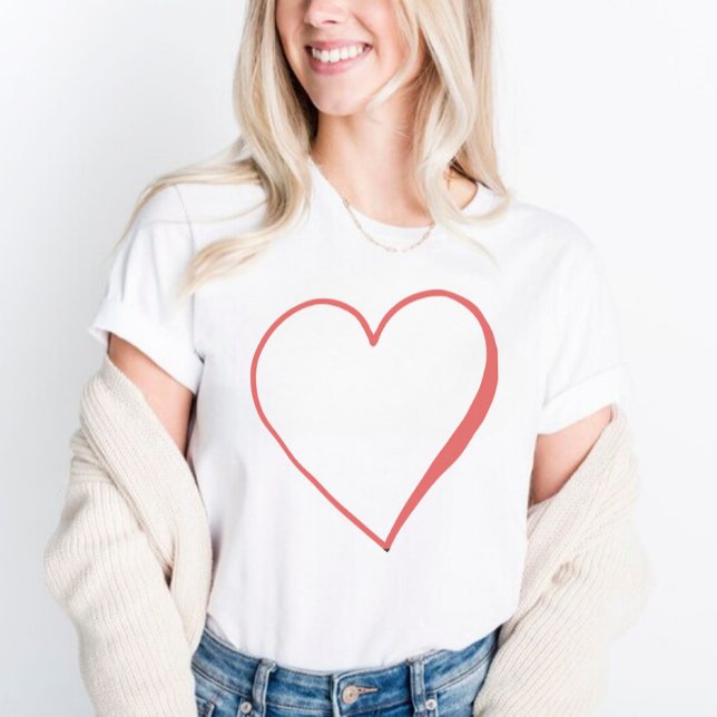 Charming Red Heart Tee for Valentine Day (Skapare uppladdad)
