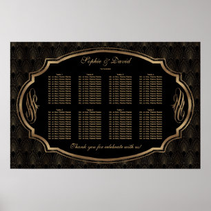 Charming Roaring 20-talets Underbara sittplatsdiag Poster