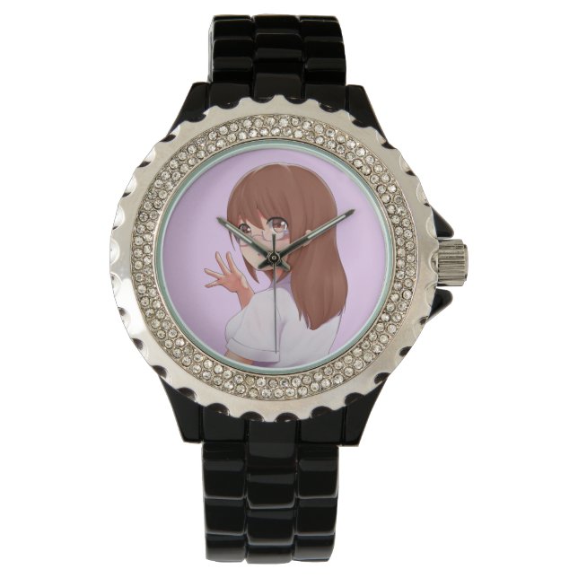 Charming Rosa Girl Girl's Watch - Roligt, Snyggt Armbandsur (Framsida)