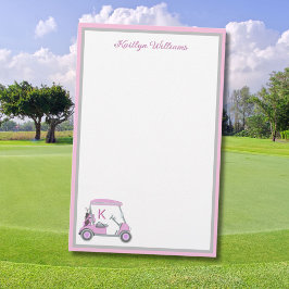 Charming Rosa Golf Theme Personlig Stationery