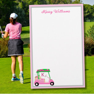 Charming Rosa Golf Theme Personlig Stationery
