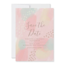 Charming Rosa Pastel Abstrakt Art Bröllop