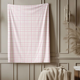 Charming Rosa Play Blanket Gingham Checkdesign Fleecefilt