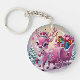 Charming Rosa Reindeer jul Ornament