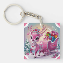 Charming Rosa Reindeer jul Ornament