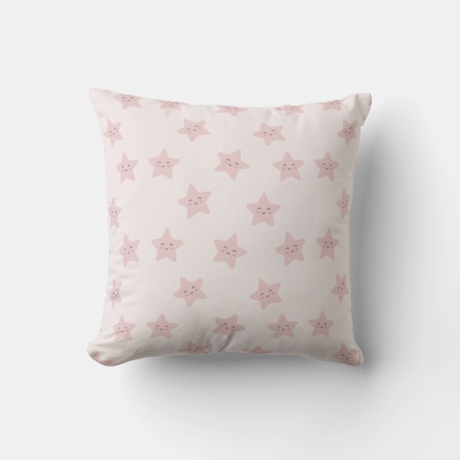Charming Rosa Star Baby Dekorativ kudde (Framsida)
