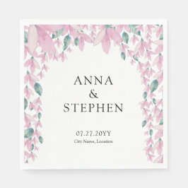 Charming Rosa Wisteria Pappersservett