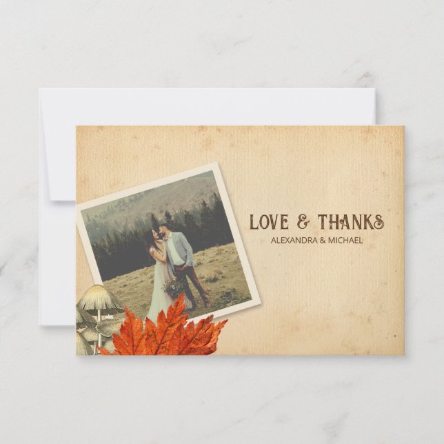 Charming Rustic Woodland Natature Inspired Tack Kort (Framsida)