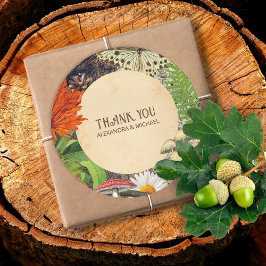 Charming Rustic Woodland Natature Inspired Tack Runt Klistermärke