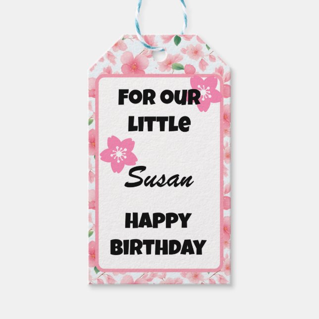 Charming Sakura Blommars Presentetikett (Framsidan)