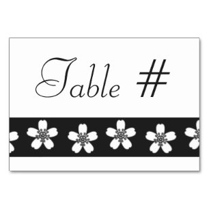 Charming Sakura i Black Bord Card Bordsnummer