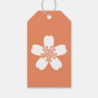 Charming Sakura i Coral Gift Märkre Presentetikett