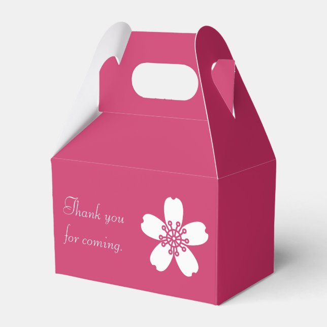 Charming Sakura i hallonkärleksförpackning Presentaskar (Framsidan Sidan)