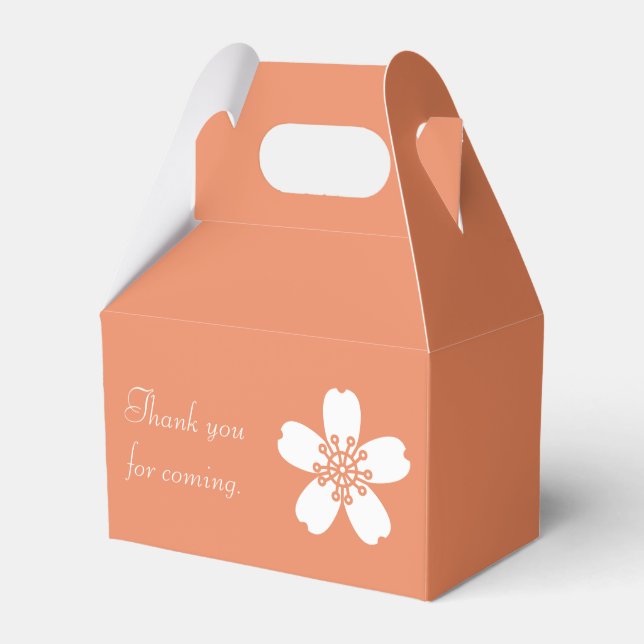 Charming Sakura i koral Favor Box Presentaskar (Framsidan Sidan)