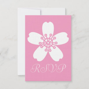 Charming Sakura i kronblad rosa RSVP-kort OSA Kort