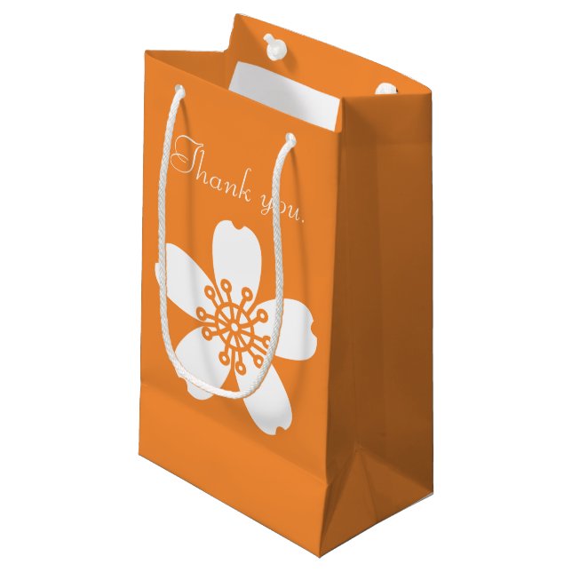 Charming Sakura i Orange Gift Bag (Framsidan Vinklad)