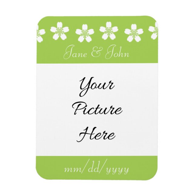 Charming Sakura i Peridot Spara-datum Magnet (Vertikal)