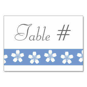 Charming Sakura i Periwinkle Bord Card Bordsnummer