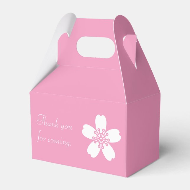 Charming Sakura i Petal Rosa Favor Box Presentaskar (Framsidan Sidan)