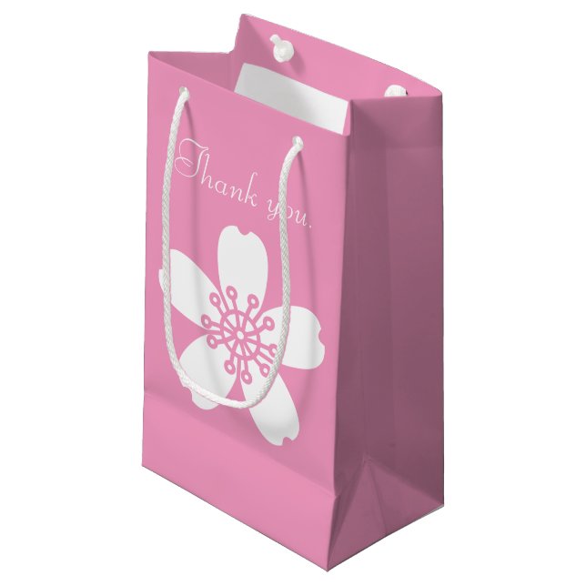 Charming Sakura i Petal Rosa Gift Bag (Framsidan Vinklad)