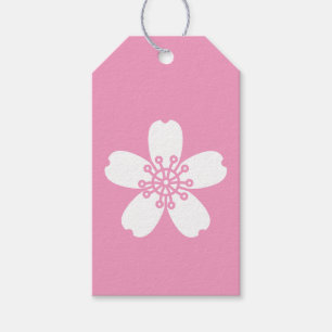 Charming Sakura i Petal Rosa Gift Märkre Presentetikett
