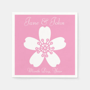 Charming Sakura i Petal Rosa Napkins Pappersservett
