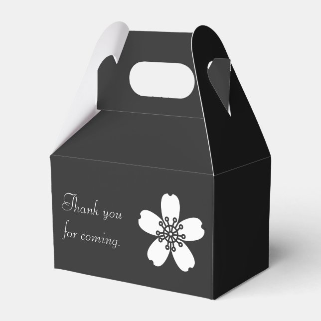 Charming Sakura i svart presentförpackning Presentaskar (Framsidan Sidan)