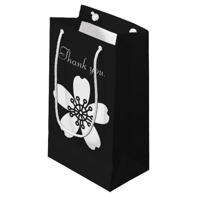 Charming Sakura i svart presentpåse (Framsidan Vinklad)