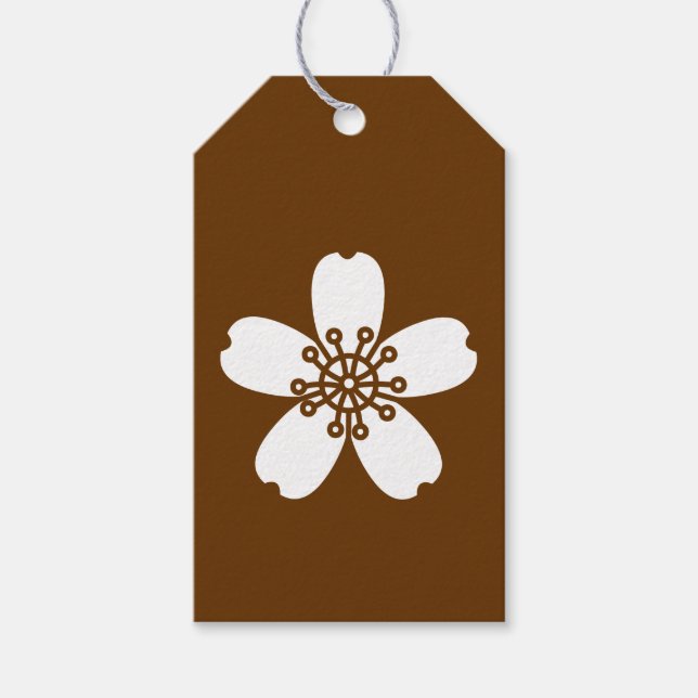 Charming Sakura in Chocolate Gift Märkre Presentetikett (Framsidan)