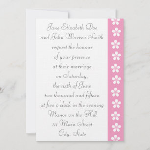 Charming Sakura in Petal Rosa Wedding Investigatio Inbjudningar