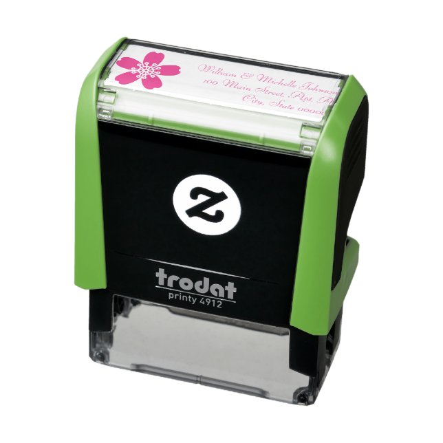 Charming Sakura Self-Inking Adress Frimärke Självfärgande Stämpel (Produkt)