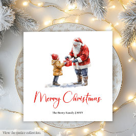 Charming Santa Claus Traditional Festive Dinner Pappersservett